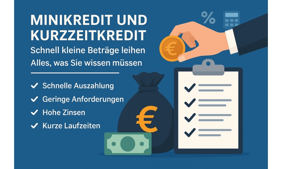 Minikredit und Kurzzeitkredit: Schnell kleine Beträge leihen – Alles, was Sie wissen müssen